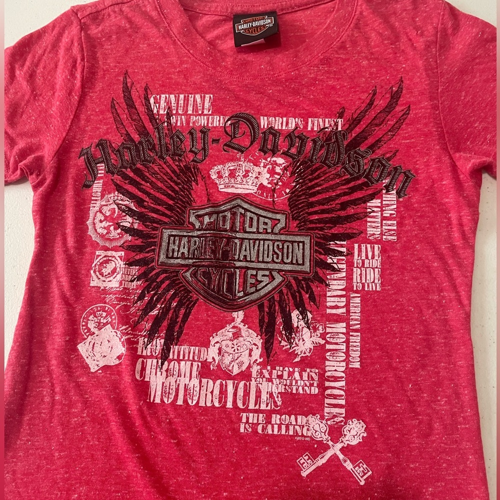 Rare Harley Davidson Mancuso Houston Texas Shirt Size Medium Red - Picture 6 of 13